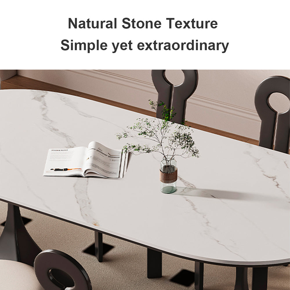 Eeeza Modern Essence Series - Modern Luxe Stone Dining Table