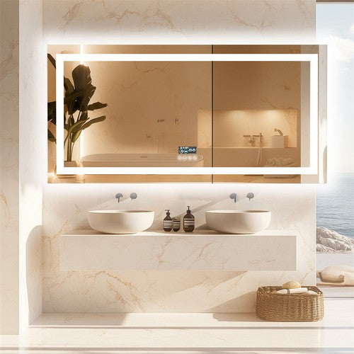 180cm LED Bathroom Mirror Bluetooth Speaker Music Makeup Mirror Dimmable