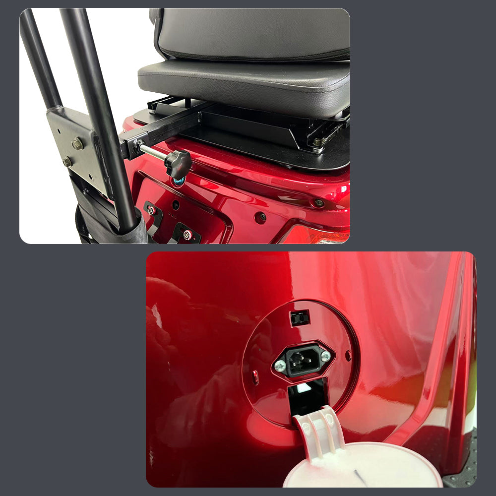 Eeeza 2D4L Electric Mobility Scooter With Golf Ball Rack, 500W 60V 20A
