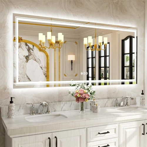 1.83m Jumbo LED Bathroom Mirror Dual Lights Anti-Fog Vanity Mirror IP65