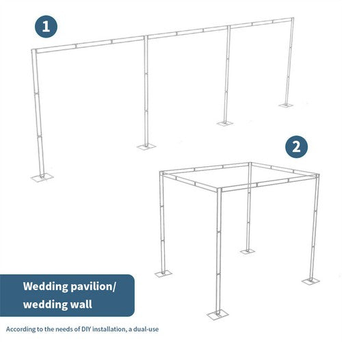 Flexible DIY Wedding Background Stand Wedding Canopy Solid Metal Drape Backdrop
