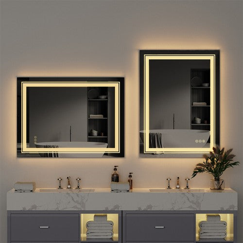 LED Bathroom Vanity Mirror Lighted Smart Wall Mounted Backlit Mirror Waterproof