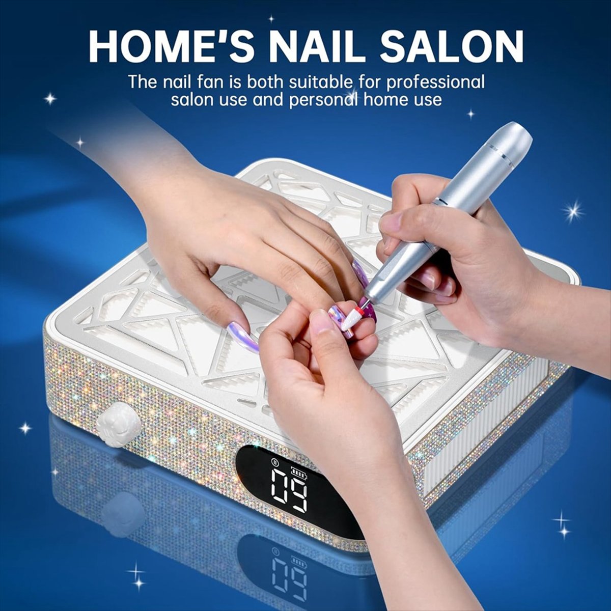 Professional Brushless Nail Dust Collector: 48W Efficient Suction Nail Tech, Collector Extractor Nail Vacuum Multicolor