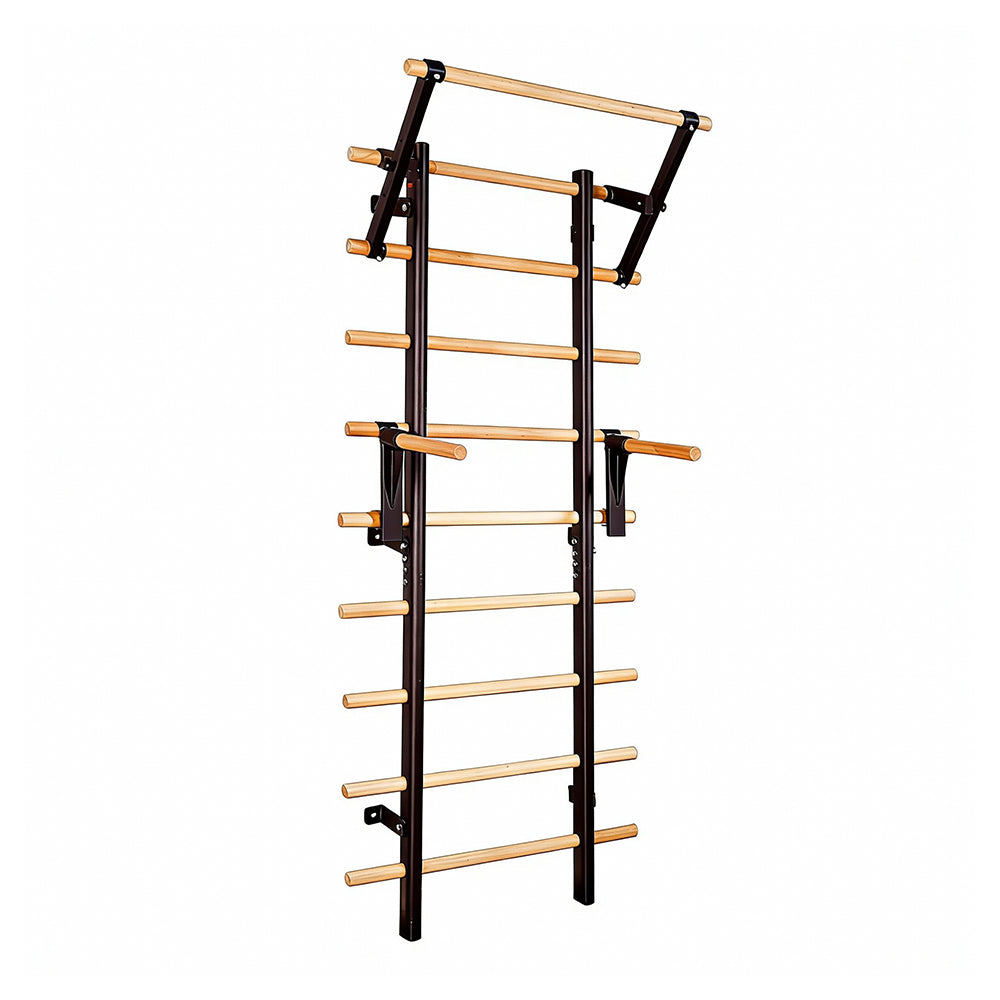 Eeeza Beechwood Single/Double Horizontal Bars With Wall Bars