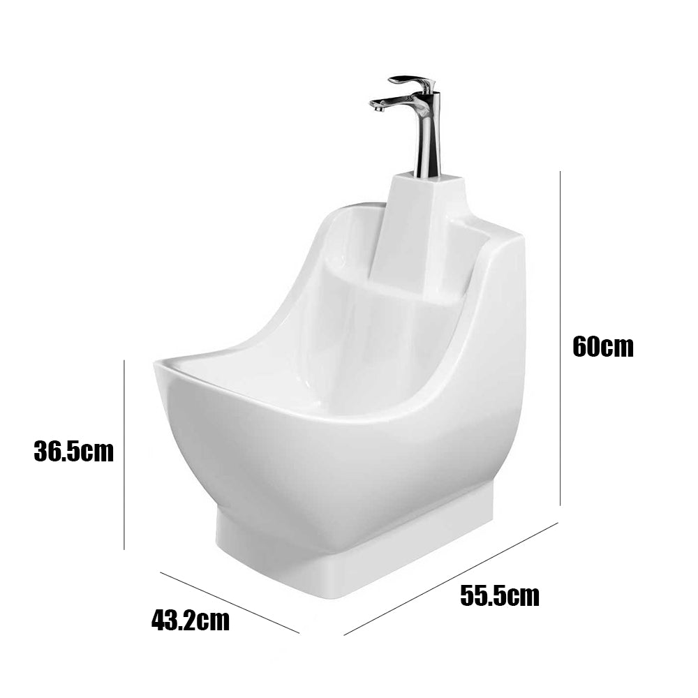 Eeeza Bathroom Foot Spa Ceramic Basin With Dedicated Chair