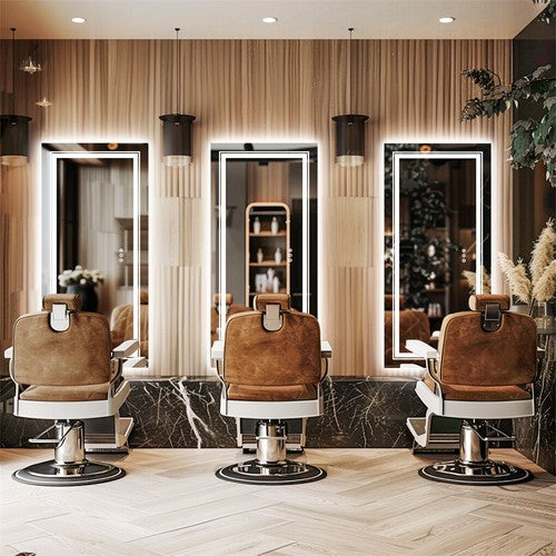 LED Bathroom Mirror Double Light Vanity Makeup Mirror Tall Full-Size Body Mirror