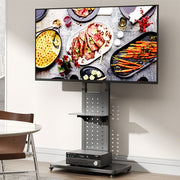 32"-65" Floor TV Stand Rotating TV Mount Bracket Height Adjustable