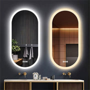 Oval Backlit LED Bathroom Mirror Anti-Fog Full Length Makeup Mirror