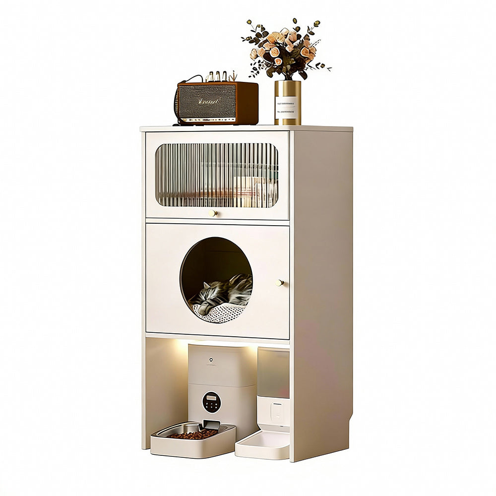 Eeeza Multi-layer Storage Cabinet Combining Cat Bed And Storage