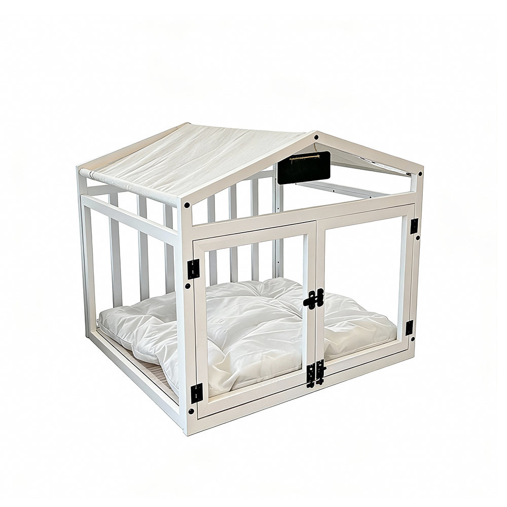 Eeeza Solid Wood Double-door Design Pet House