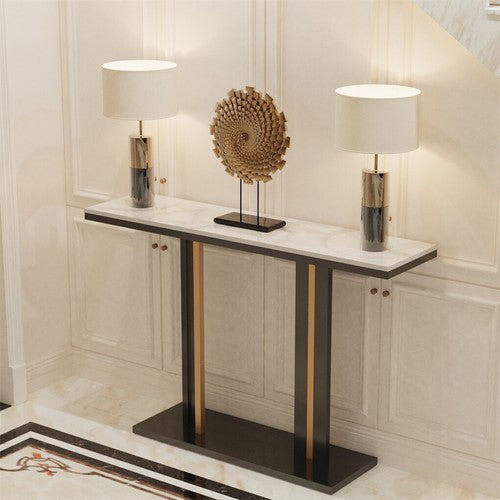 Luxurious Console Entryway Table Sintered Stone Bar Table Living Room Sofa Side
