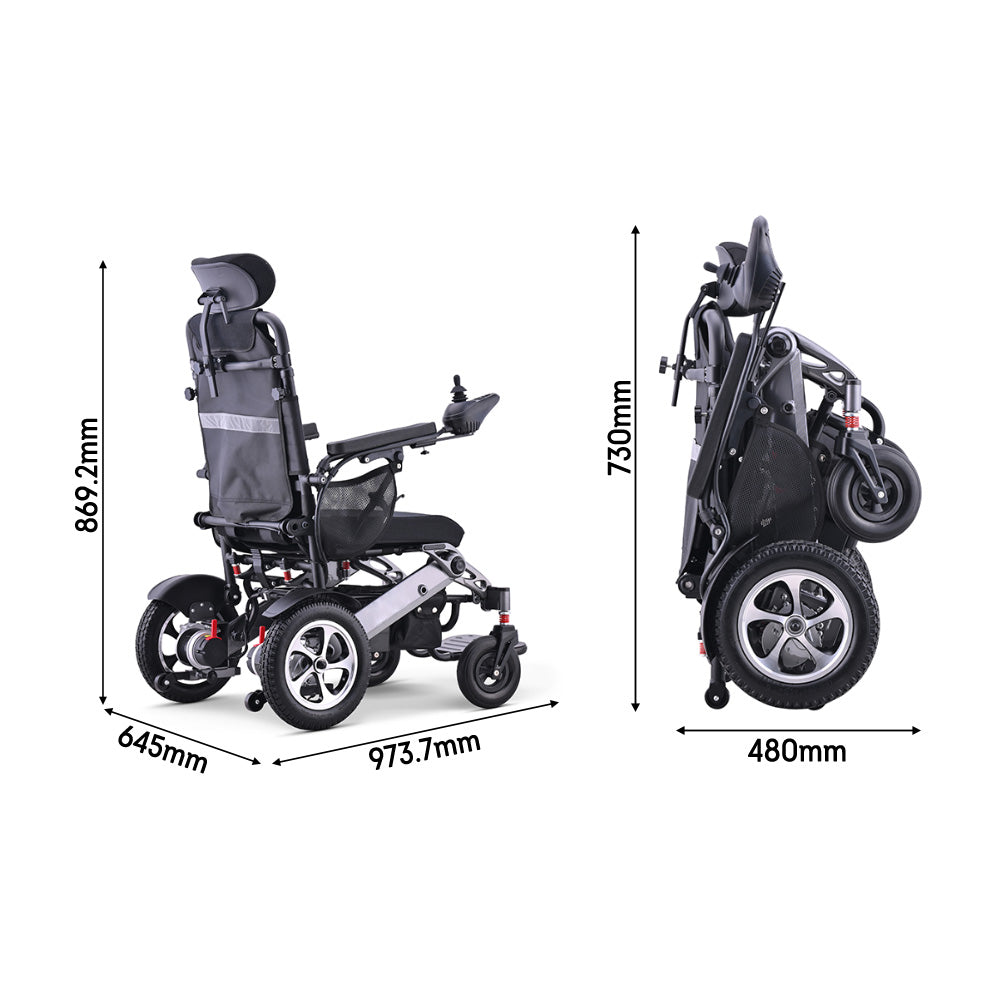 Eeeza 9001 Foldable Portable Electric Wheelchair, 1-6km/h, 24V13A