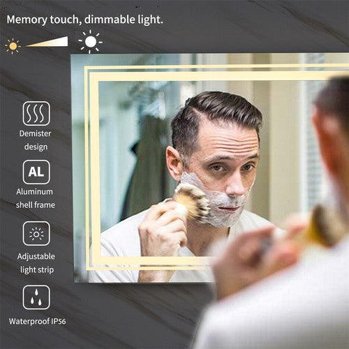 1.83m Jumbo LED Bathroom Mirror Dual Lights Anti-Fog Vanity Mirror IP65