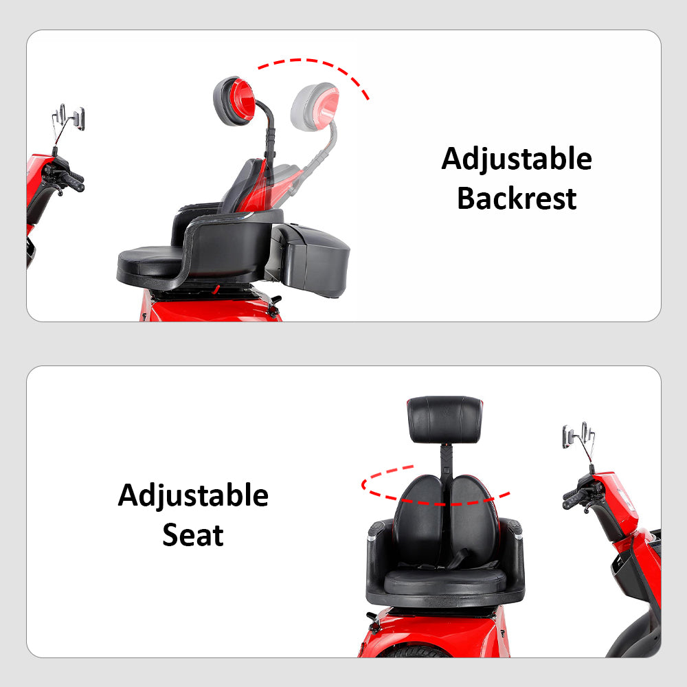 Eeeza Adjustable 800W 60V 20Ah Electric Mobility Scooter