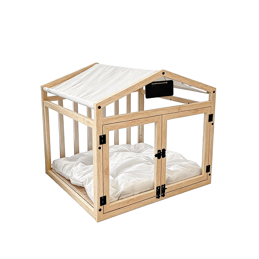 Eeeza Solid Wood Double-door Design Pet House