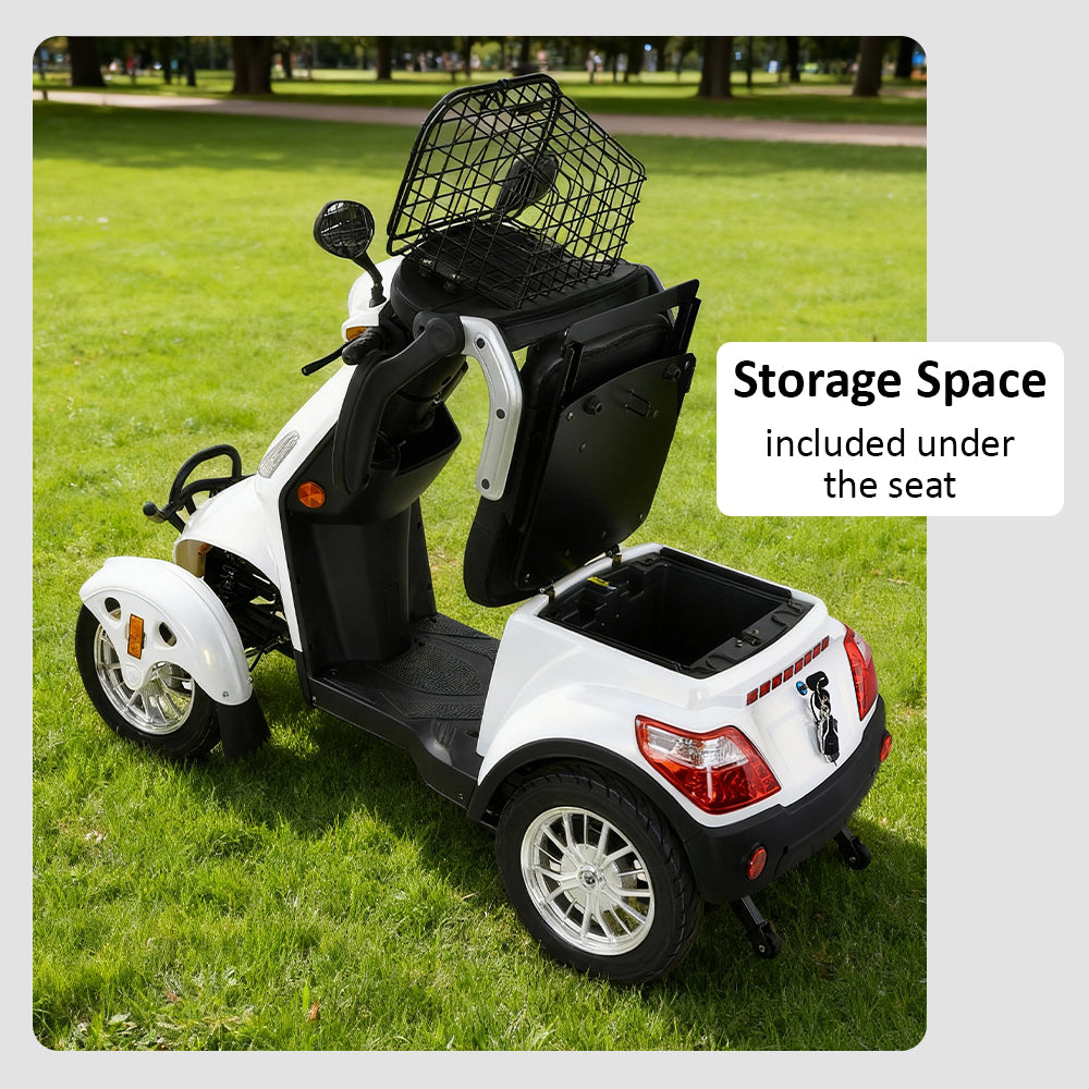 Eeeza 500W 60V 20Ah Electric Mobility Scooter with Adjustable Seat and Drum Brake