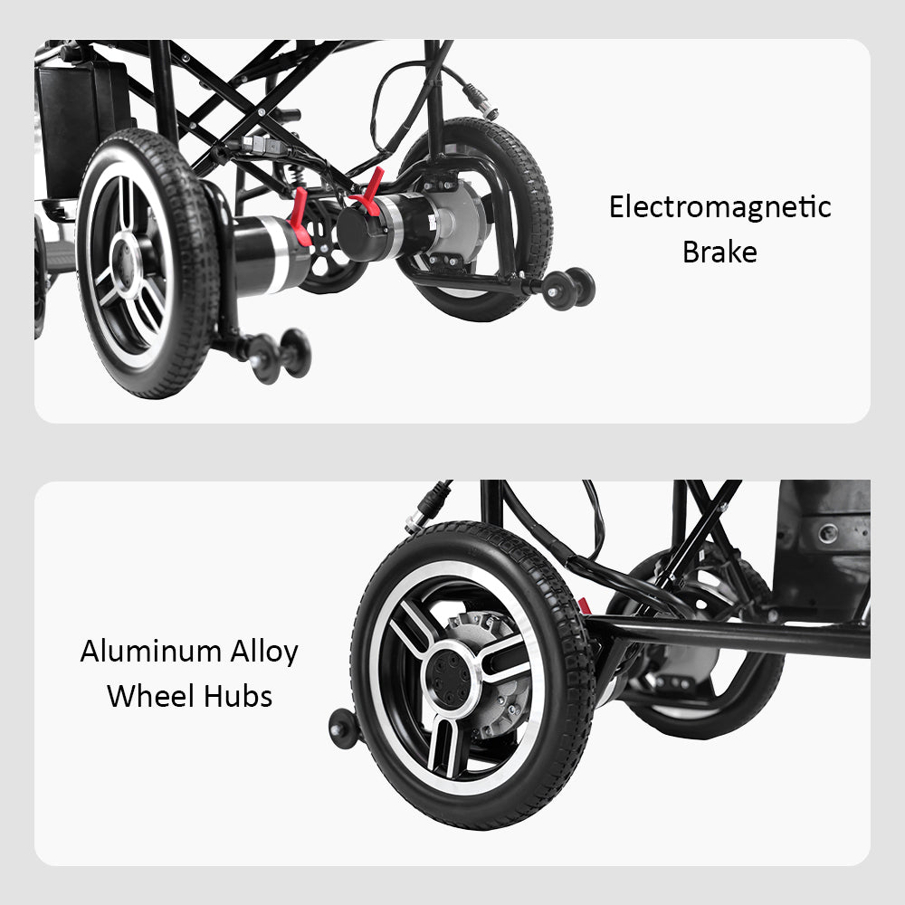 N80012 Foldable and Portable Electric Wheelchair, 500W 24V 12A
