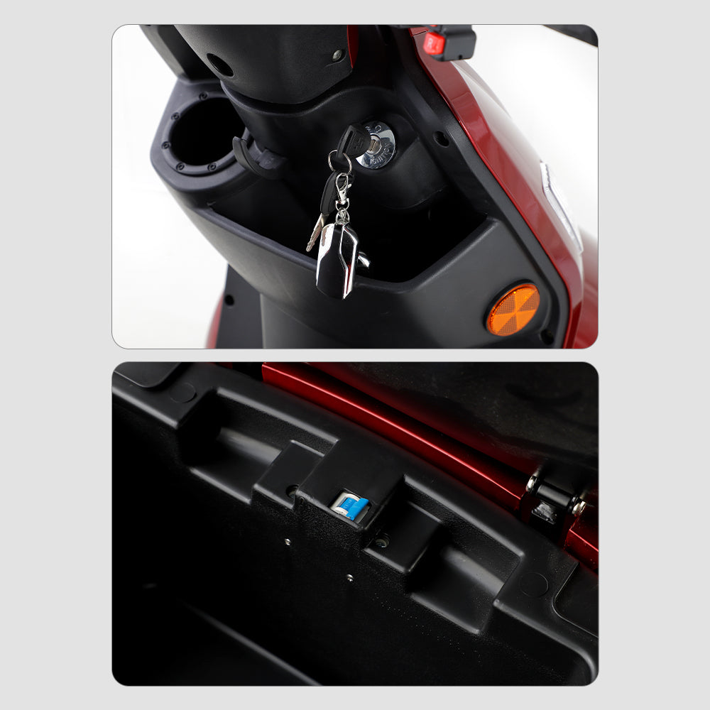 Eeeza B03B Mobility Scooter with Canopy & Windshield, 500W 60V20Ah