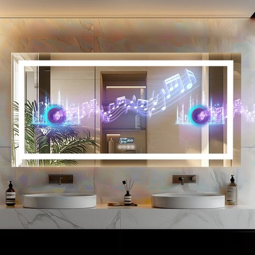 180cm LED Bathroom Mirror Bluetooth Speaker Music Makeup Mirror Dimmable