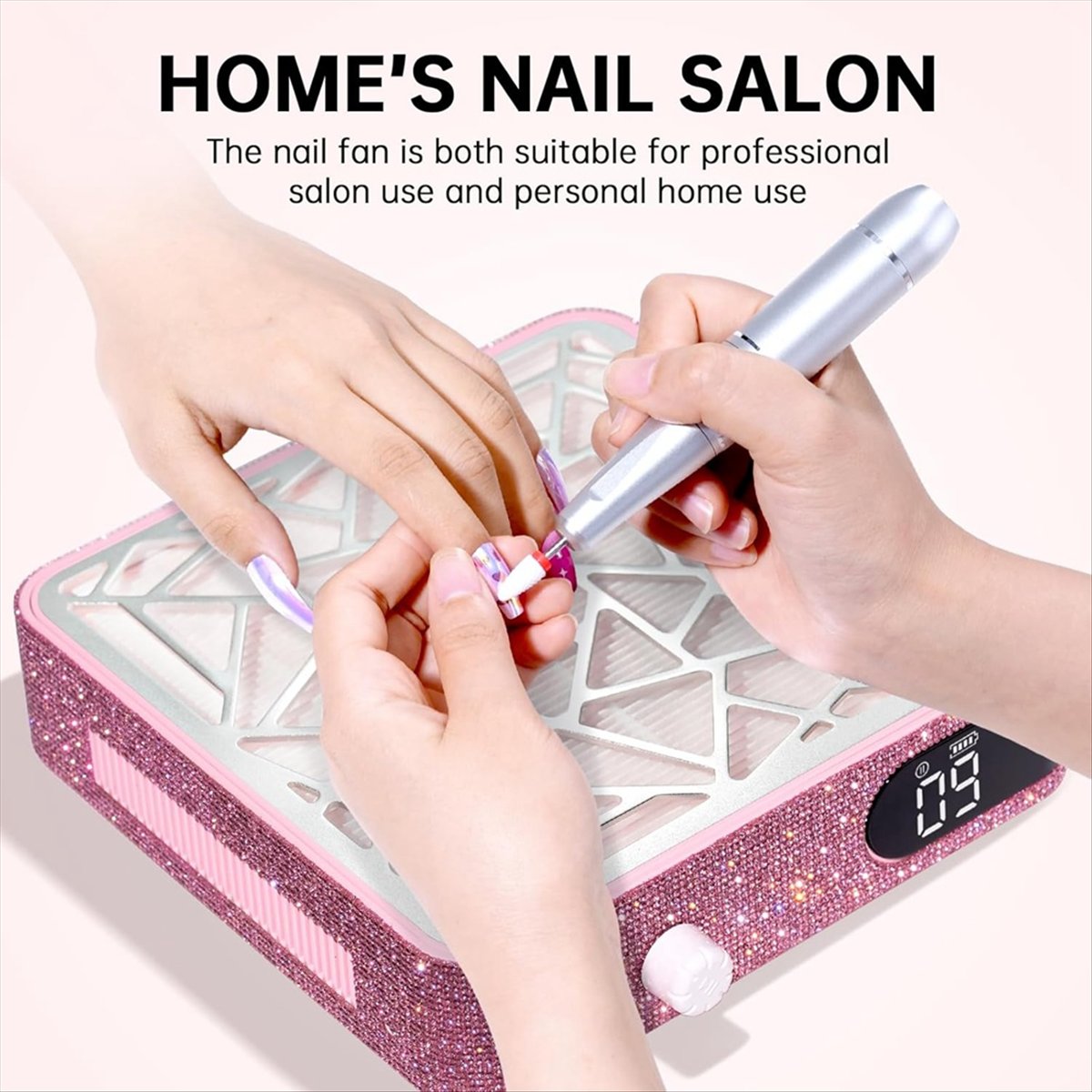 Professional Brushless Nail Dust Collector: 48W Efficient Suction Nail Tech, Collector Extractor Nail Vacuum Multicolor