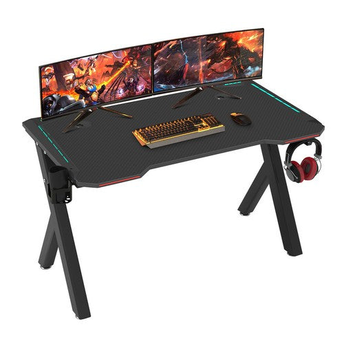 Gaming Desk Computer Table PC Laptop RGB LED Lights Racing Gamer Workstation 40"