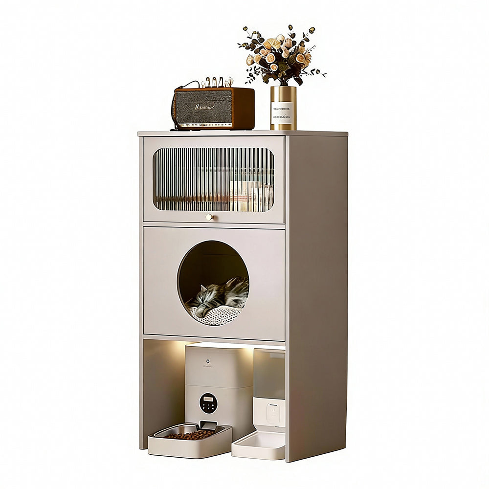 Eeeza Multi-layer Storage Cabinet Combining Cat Bed And Storage