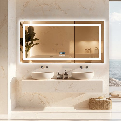 1400MM Large LED Bathroom Mirror Smart Bluetooth Speaker Anti-fog Makeup Mirror