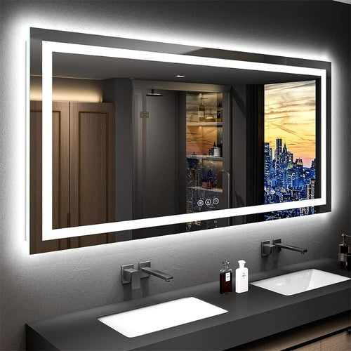 1600MM Huge LED Bathroom Mirror Dual Lights Makeup Mirror Anti-fog Dimmable AU