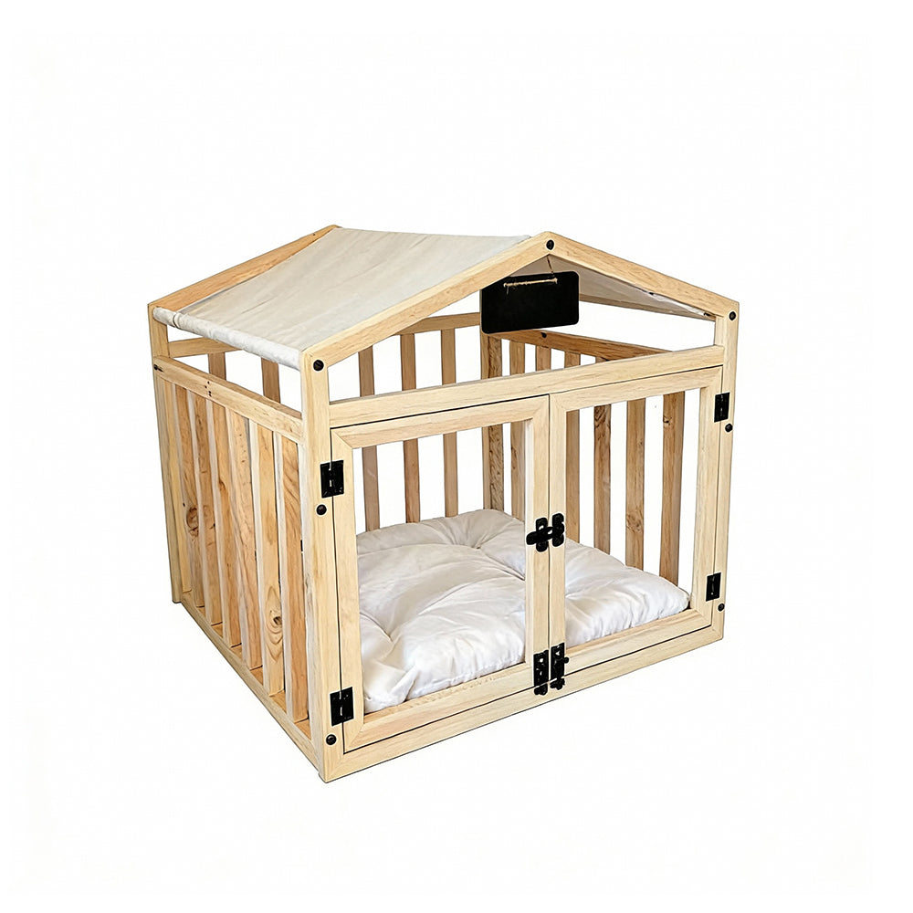 Eeeza Solid Wood Double-door Design Pet House