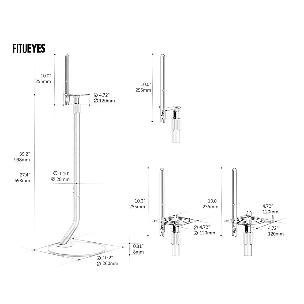 FITUEYES Modern Minimalist Speaker Stand (1 Pair)