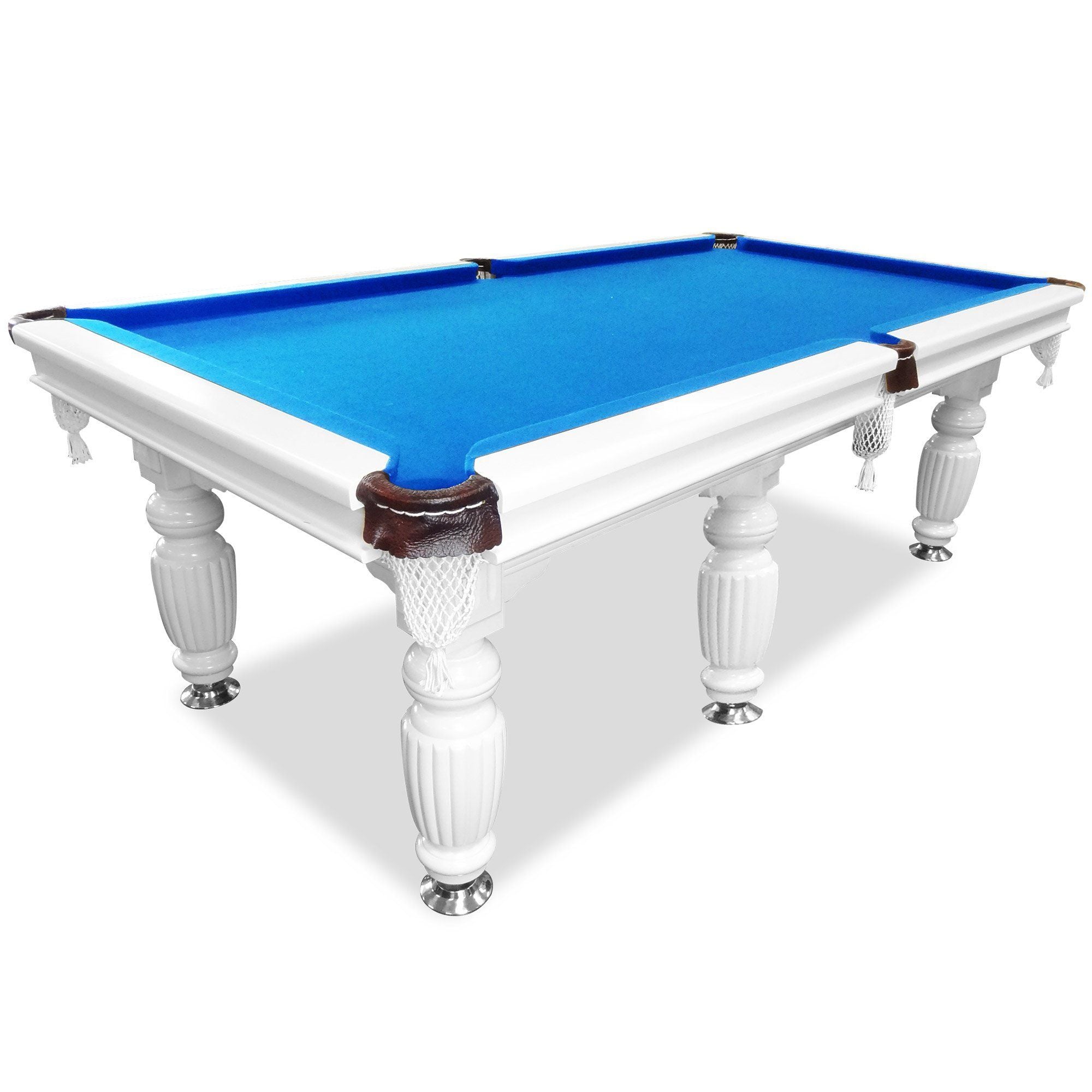 Eeeza 9FT White Frame Slate Billiard Pool Table With Full Accessories