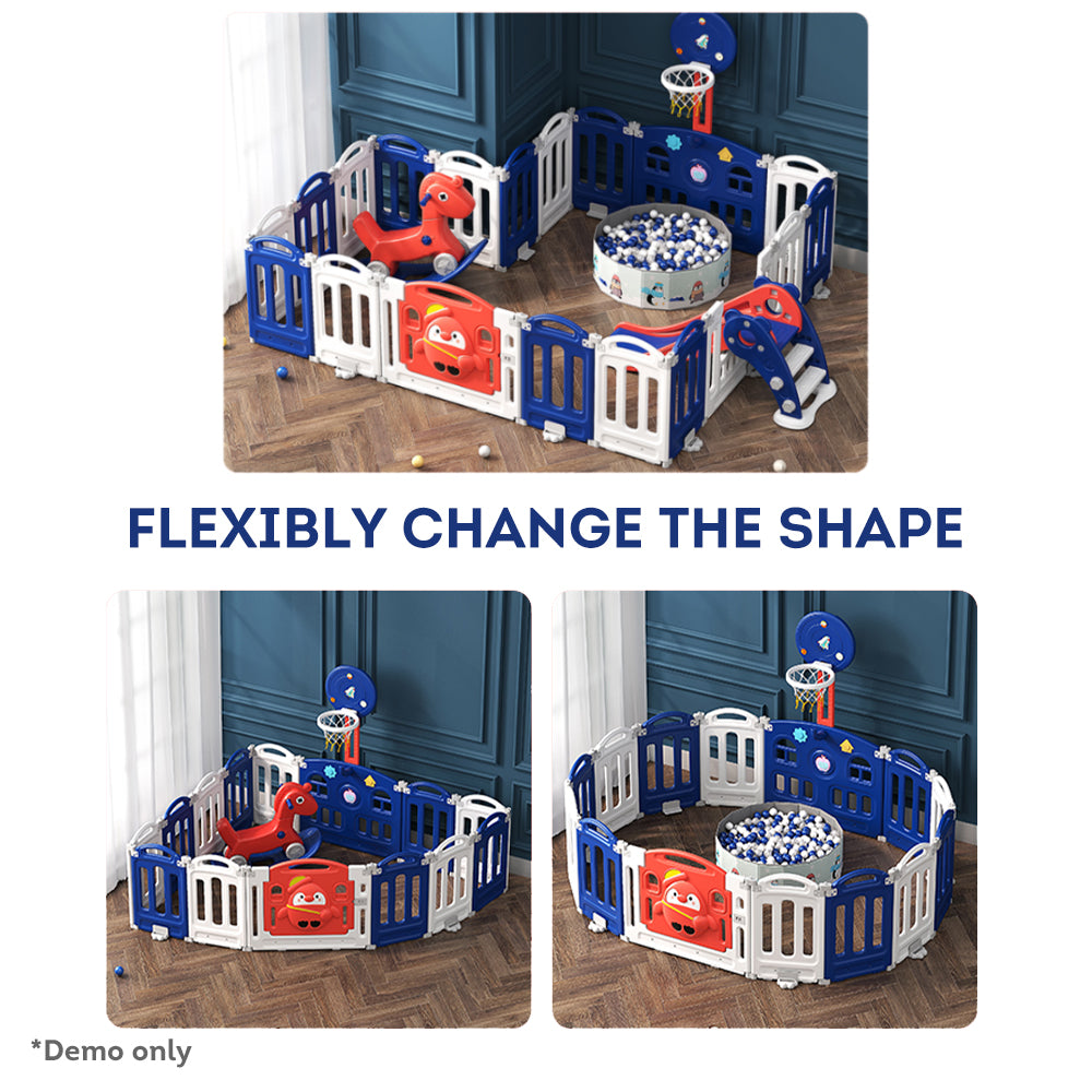 Eeeza Foldable Children's Playpen With Mat
