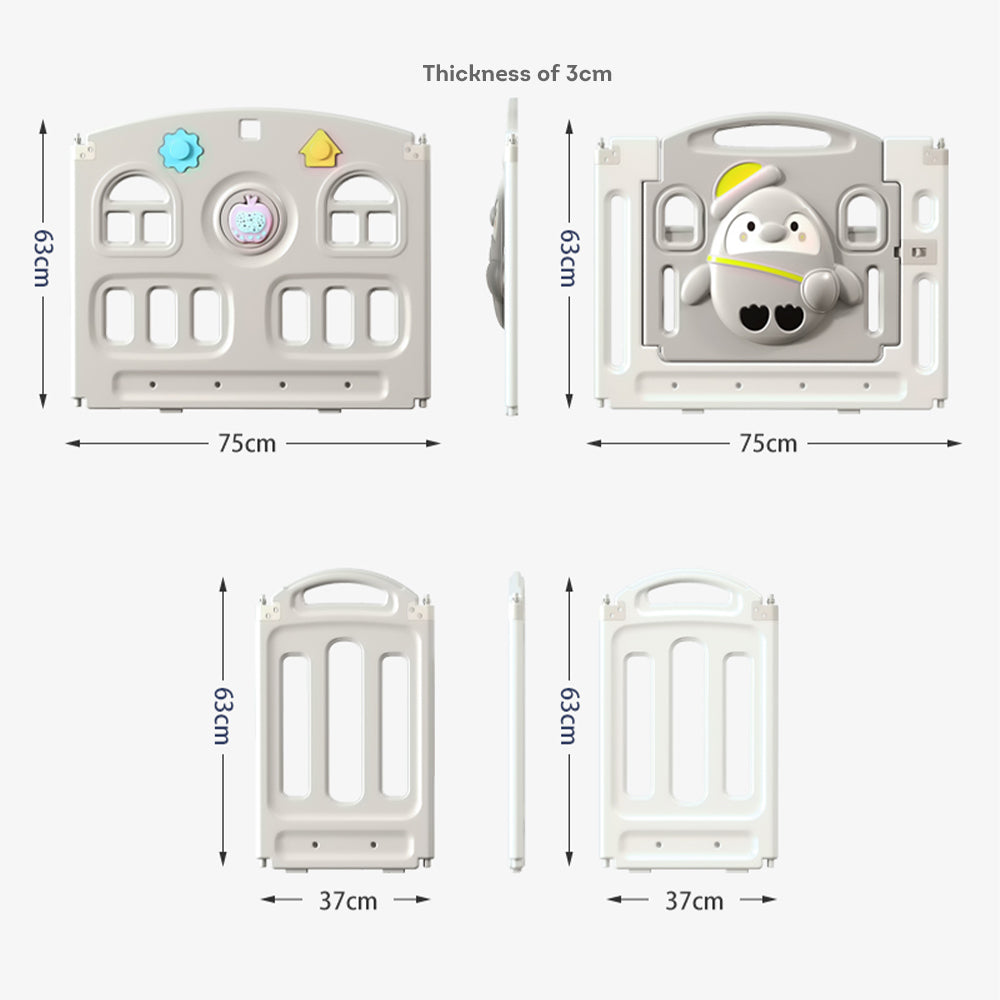 Eeeza Foldable Children's Playpen With Mat