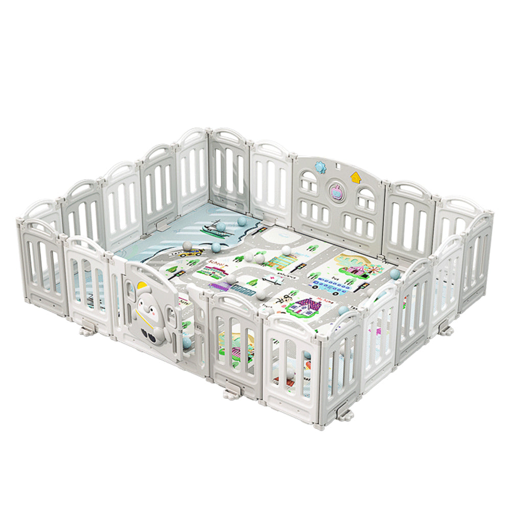 Eeeza Foldable Children's Playpen With Mat