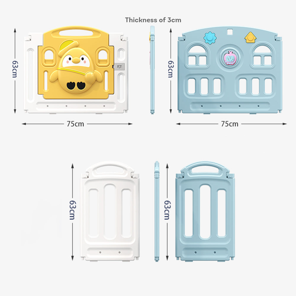 Eeeza Foldable Children's Playpen With Mat
