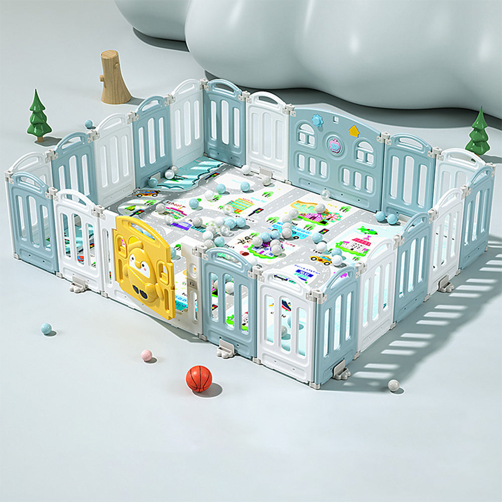Eeeza Foldable Children's Playpen With Mat