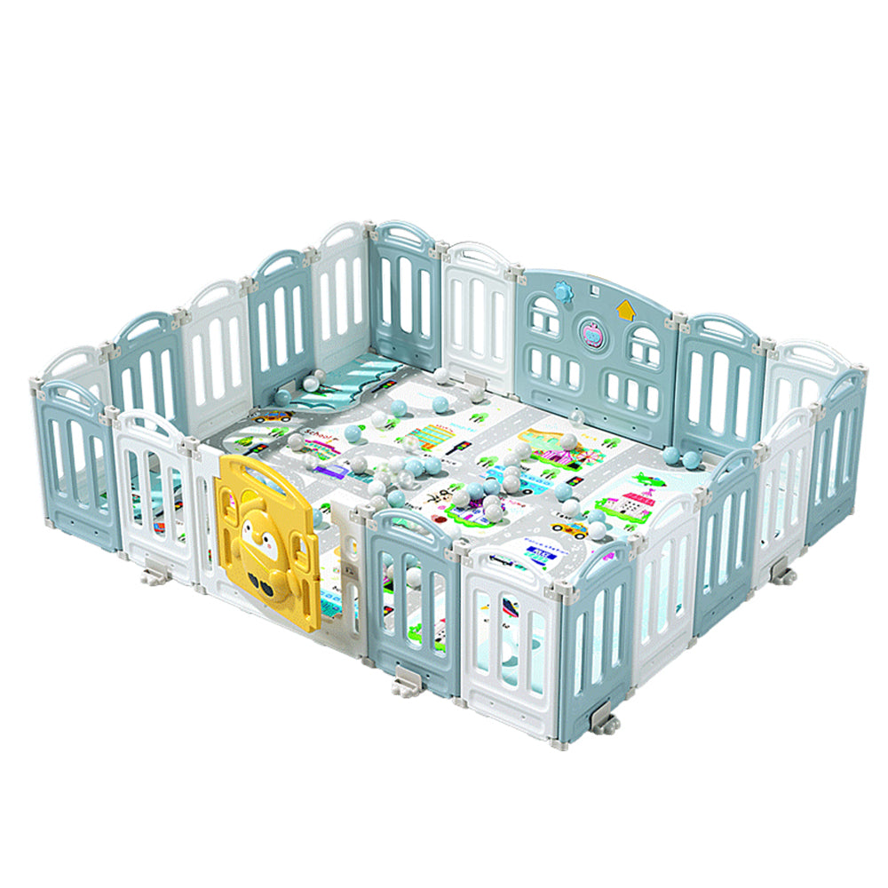 Eeeza Foldable Children's Playpen With Mat