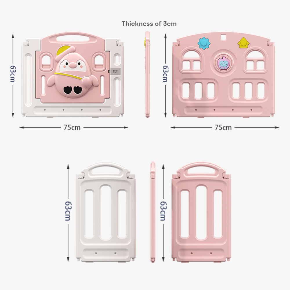 Eeeza Foldable Children's Playpen With Mat