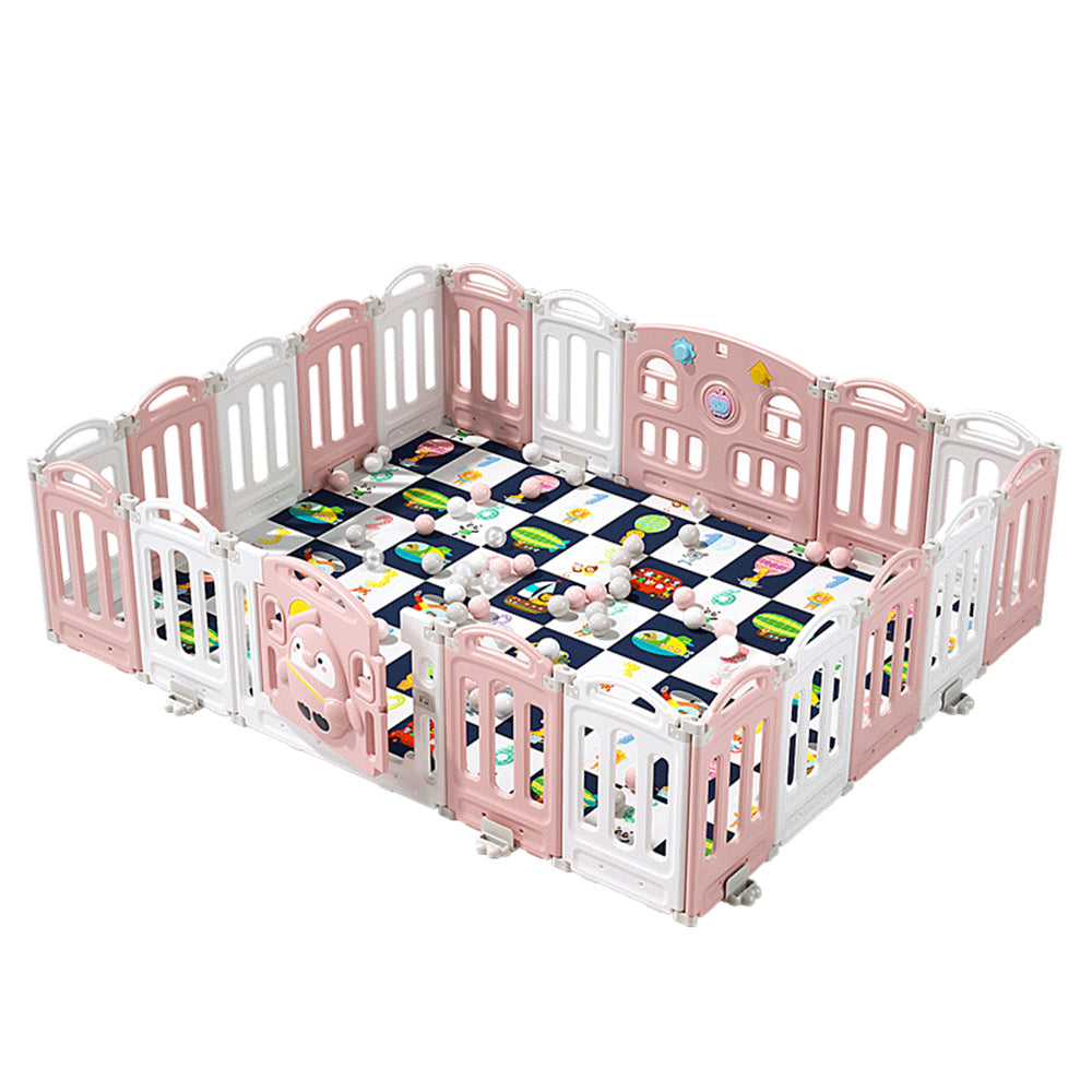 Eeeza Foldable Children's Playpen With Mat