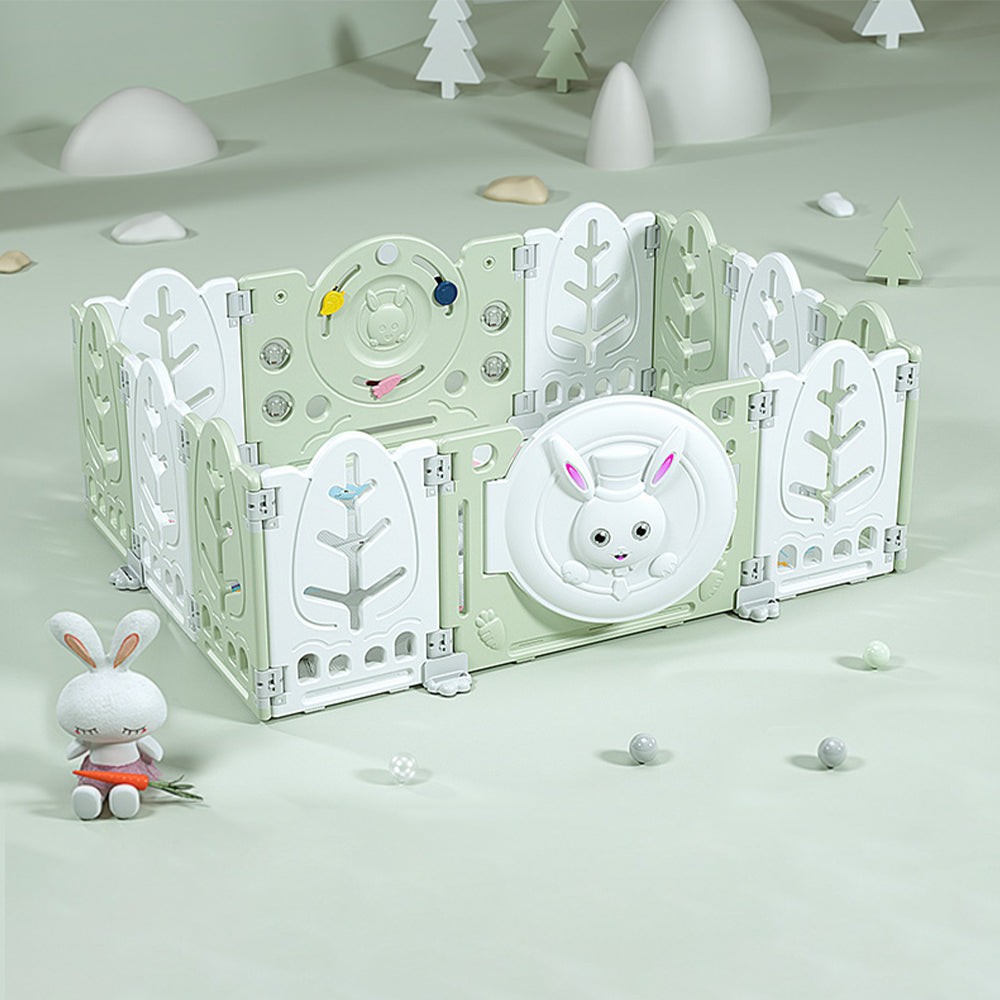 Eeeza Foldable Children's Playpen With Mat
