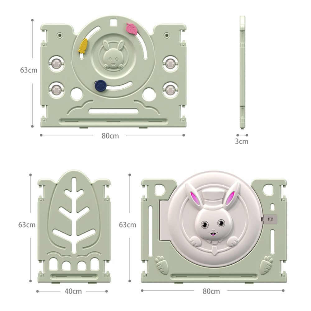 Eeeza Foldable Children's Playpen With Mat