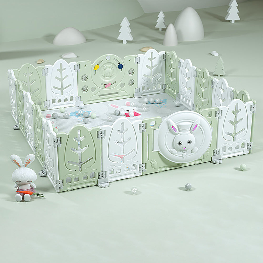 Eeeza Foldable Children's Playpen With Mat
