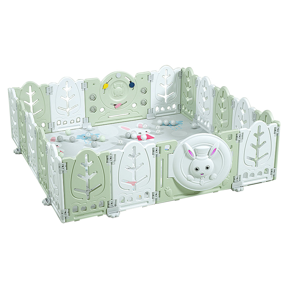 Eeeza Foldable Children's Playpen With Mat