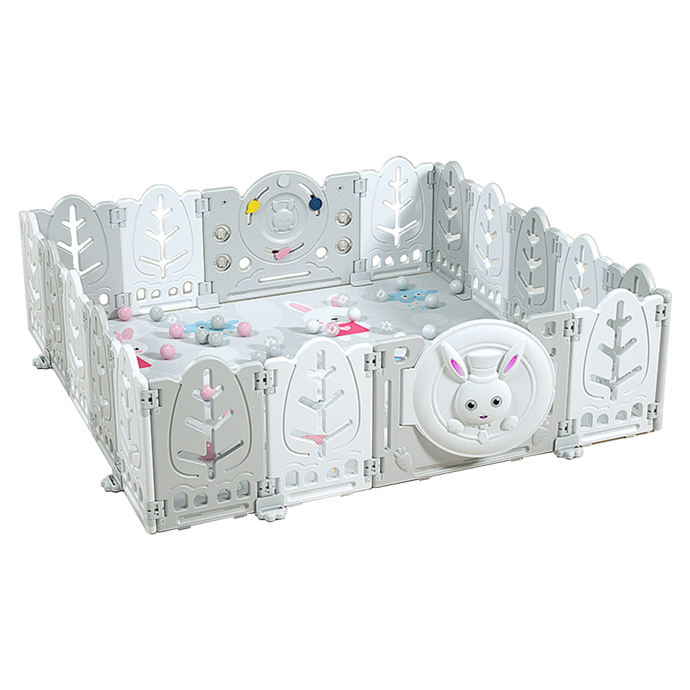Eeeza Foldable Children's Playpen With Mat