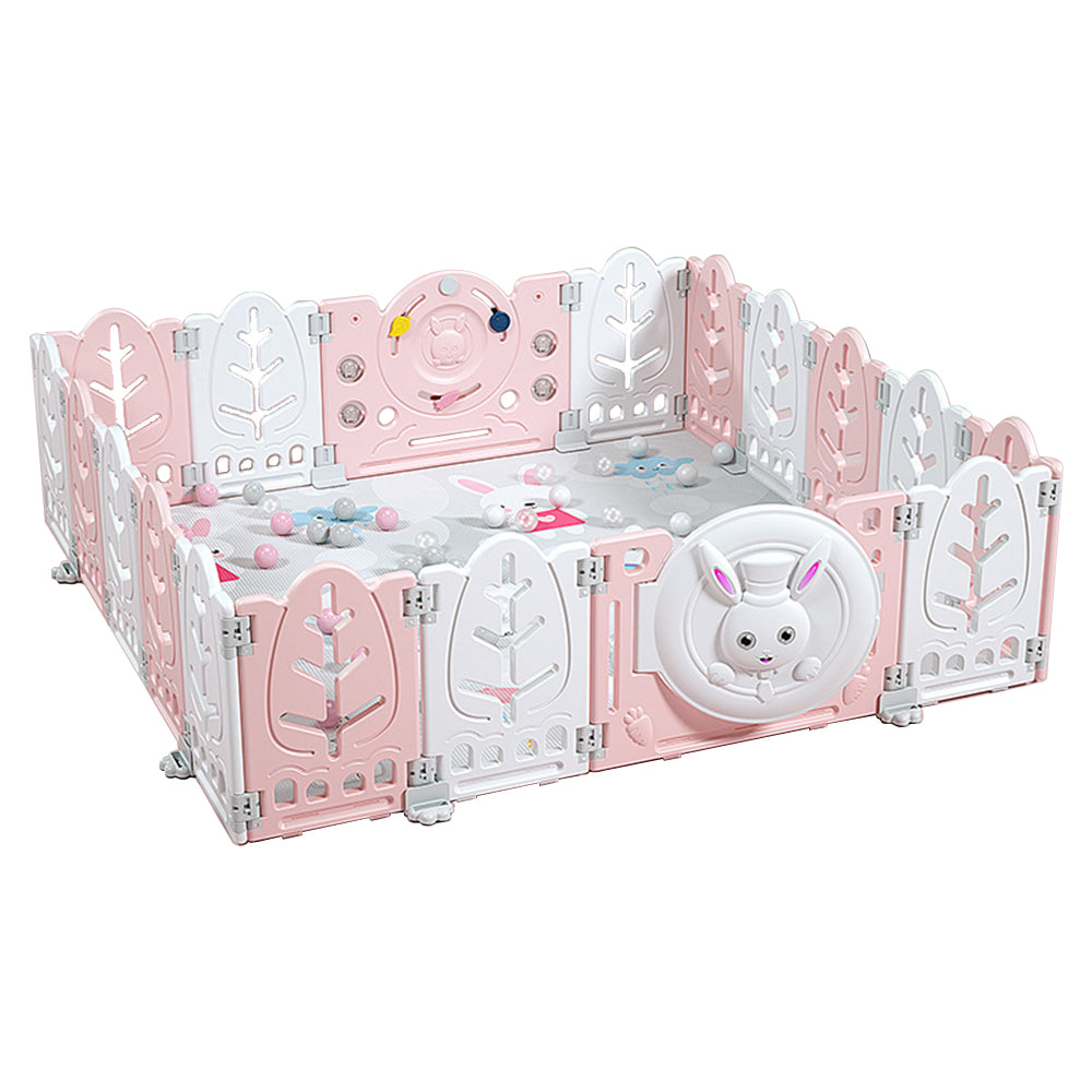 Eeeza Foldable Children's Playpen With Mat