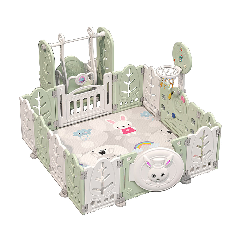 Eeeza Foldable Children's Playpen With Swing