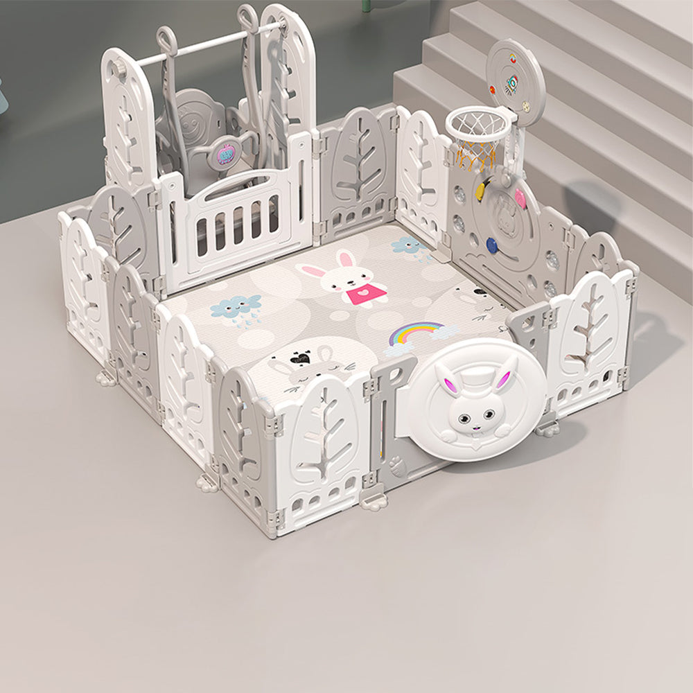 Eeeza Foldable Children's Playpen With Swing