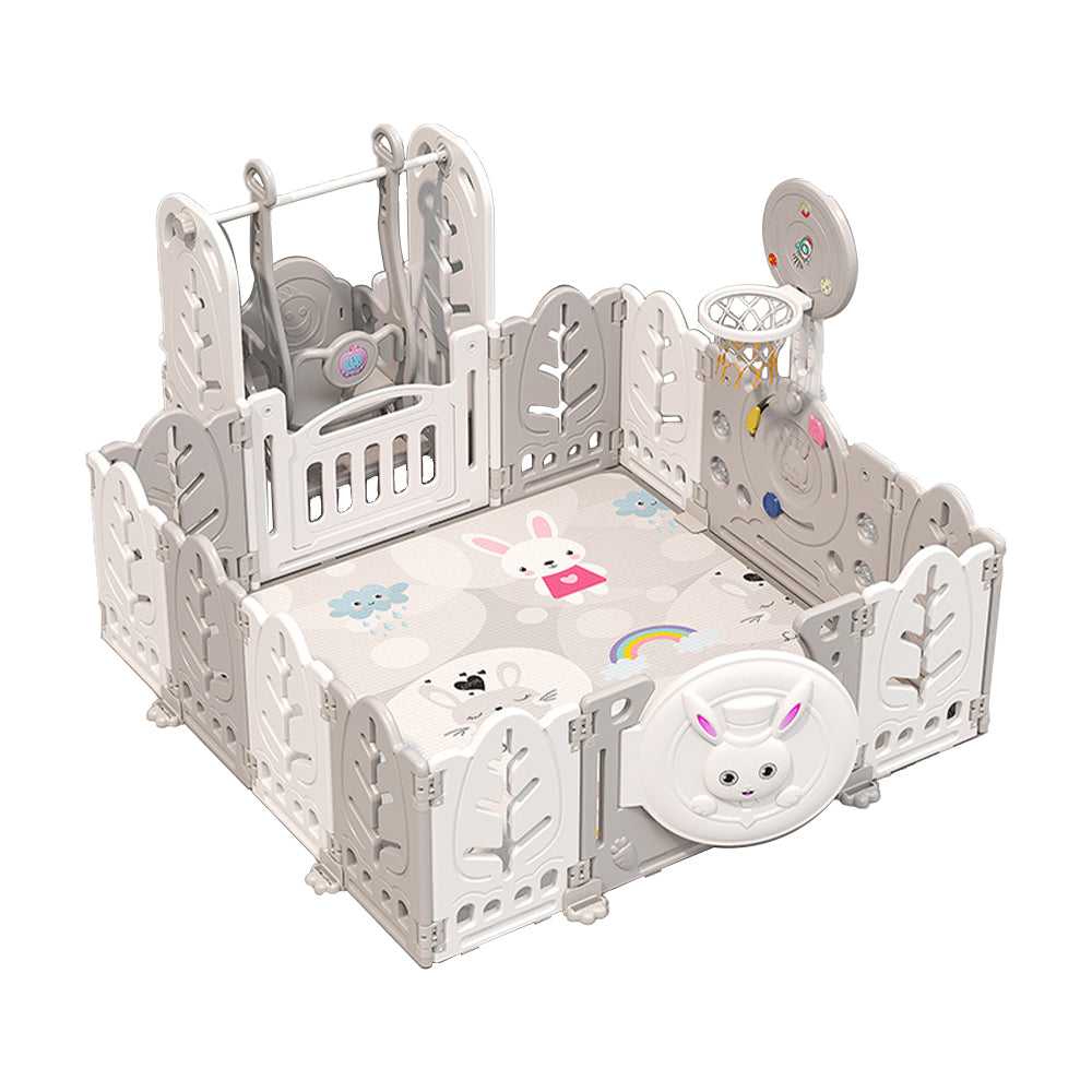 Eeeza Foldable Children's Playpen With Swing