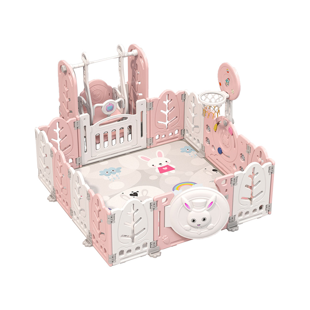 Eeeza Foldable Children's Playpen With Swing
