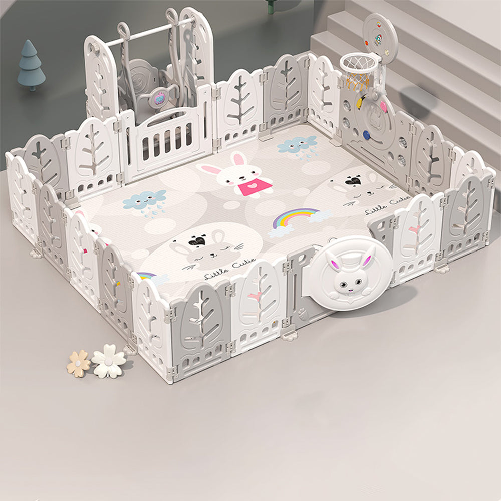 Eeeza Foldable Children's Playpen With Swing